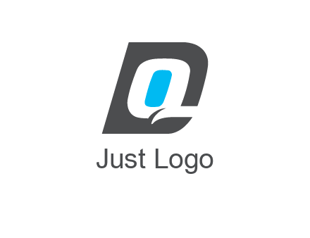 negative spacing letter Q in letter D