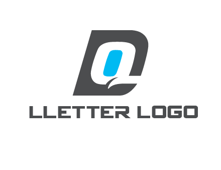 negative spacing letter Q in letter D