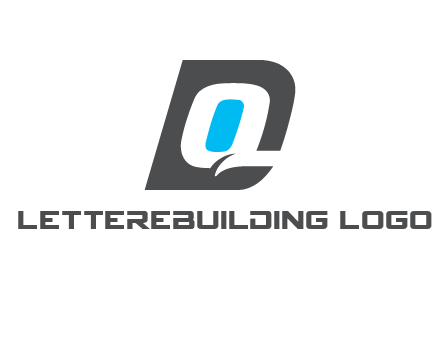 negative spacing letter Q in letter D