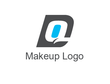 negative spacing letter Q in letter D