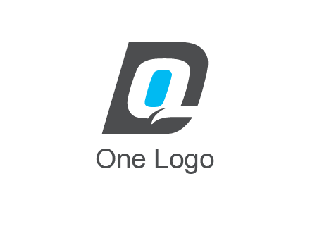 negative spacing letter Q in letter D