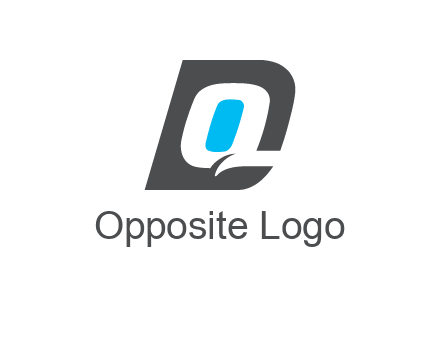 negative spacing letter Q in letter D