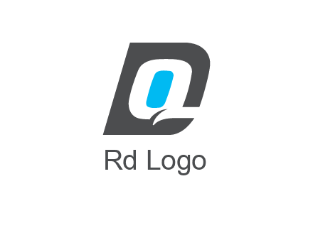 negative spacing letter Q in letter D