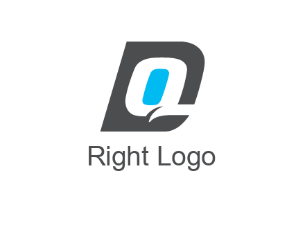 negative spacing letter Q in letter D