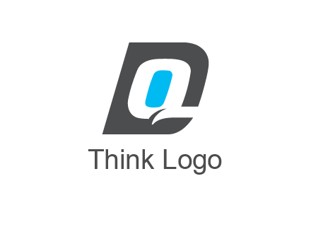 negative spacing letter Q in letter D