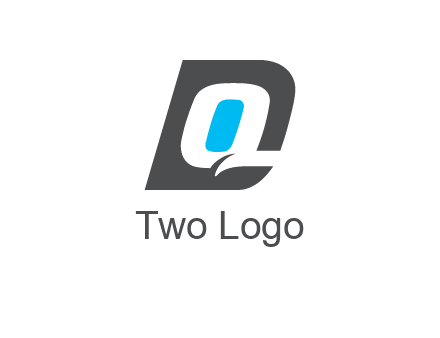 negative spacing letter Q in letter D