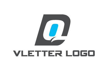 negative spacing letter Q in letter D