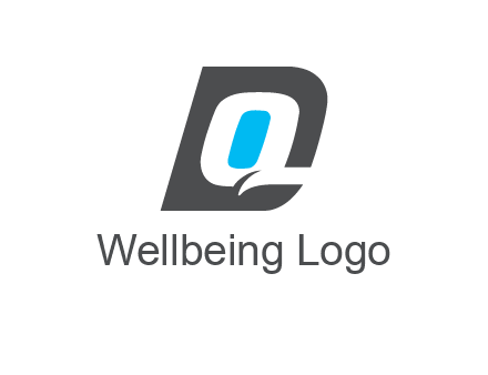 negative spacing letter Q in letter D