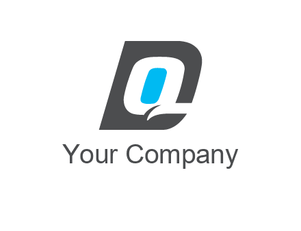 negative spacing letter Q in letter D