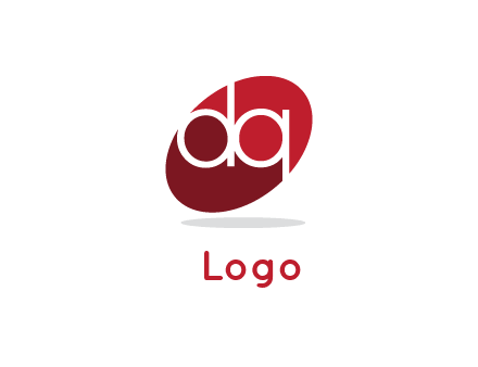 Letters dq are in a oval shape logo