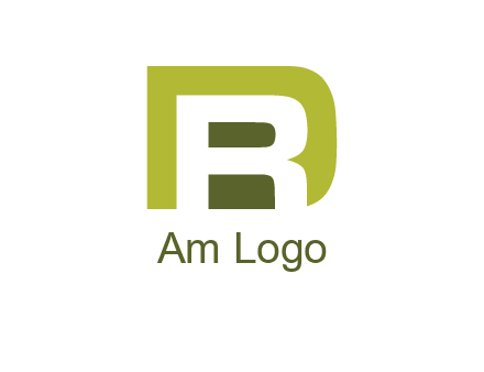 negative spacing letter R in letter D