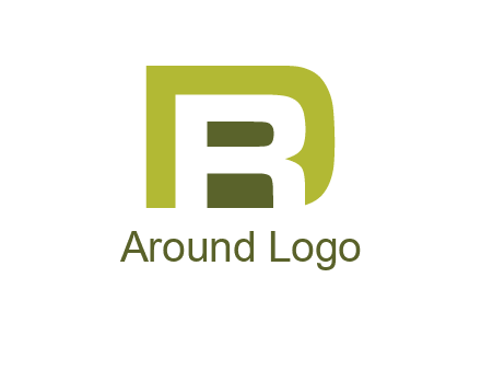 negative spacing letter R in letter D