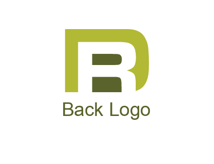 negative spacing letter R in letter D