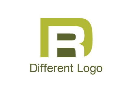 negative spacing letter R in letter D