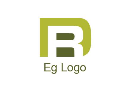 negative spacing letter R in letter D