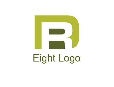 negative spacing letter R in letter D