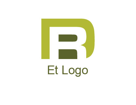 negative spacing letter R in letter D