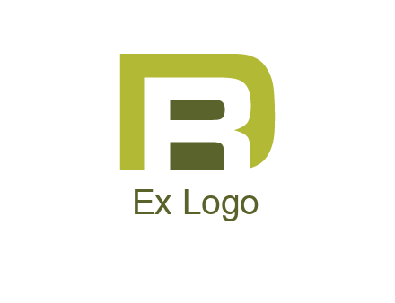 negative spacing letter R in letter D