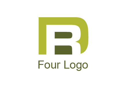 negative spacing letter R in letter D