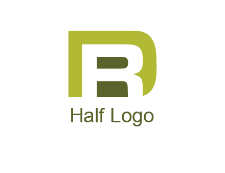 negative spacing letter R in letter D