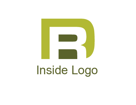 negative spacing letter R in letter D