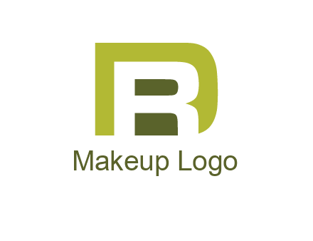 negative spacing letter R in letter D