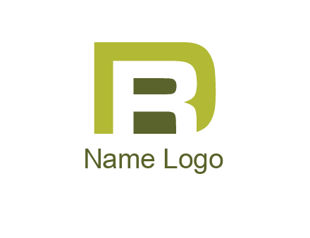 negative spacing letter R in letter D