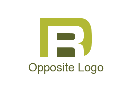 negative spacing letter R in letter D