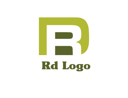 negative spacing letter R in letter D
