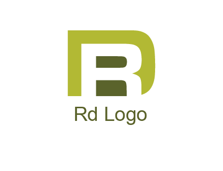 negative spacing letter R in letter D