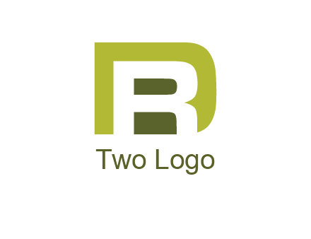 negative spacing letter R in letter D