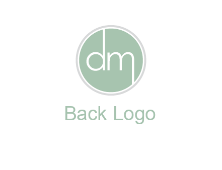 Letters dm inside circle logo