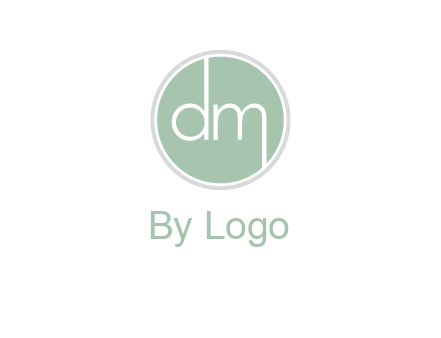 Letters dm inside circle logo