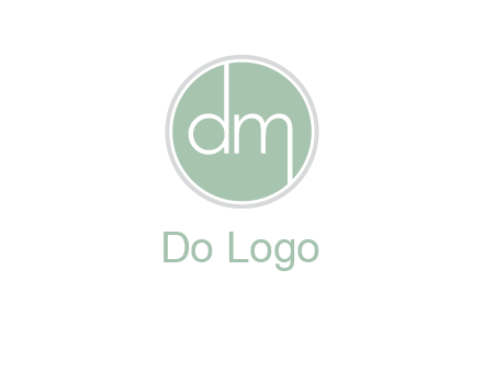 Letters dm inside circle logo