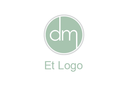 Letters dm inside circle logo