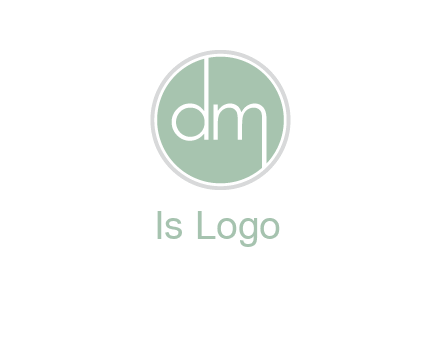 Letters dm inside circle logo