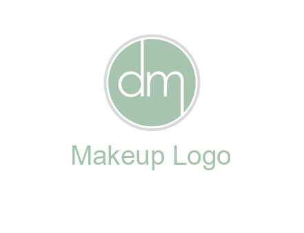 Letters dm inside circle logo
