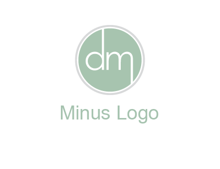 Letters dm inside circle logo