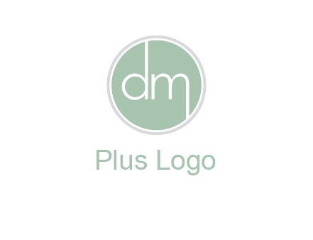 Letters dm inside circle logo