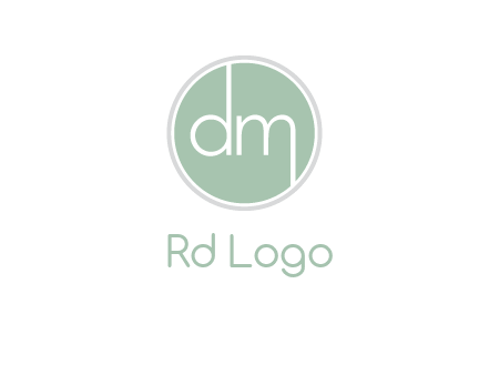 Letters dm inside circle logo