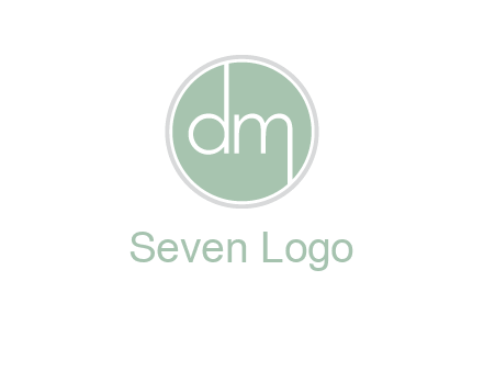 Letters dm inside circle logo