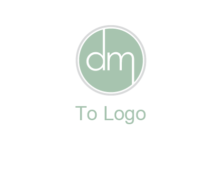 Letters dm inside circle logo