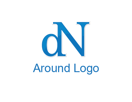 letter D attached to letter N