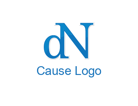 letter D attached to letter N