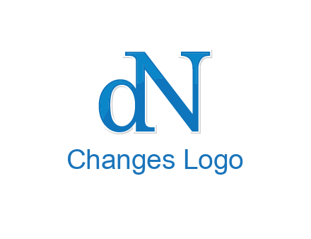 letter D attached to letter N