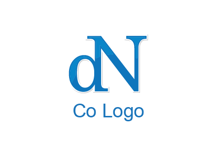 letter D attached to letter N