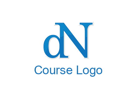 letter D attached to letter N