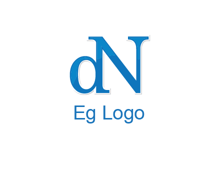 letter D attached to letter N
