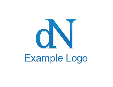 letter D attached to letter N