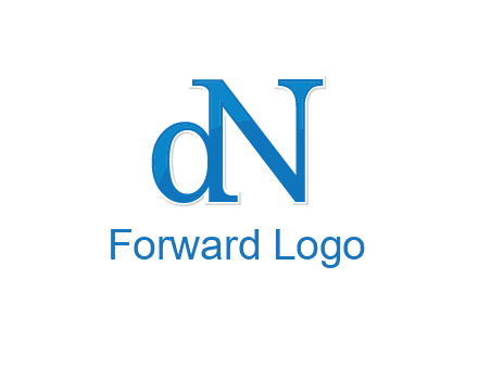 letter D attached to letter N